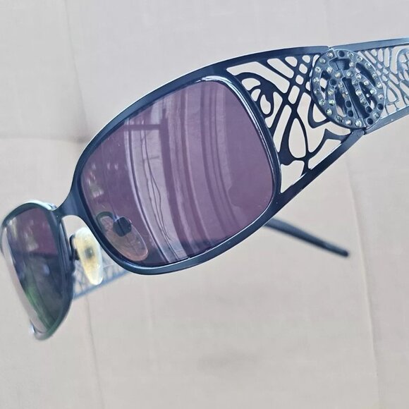 ST Mortiz Women Glasses/Sunglasses EBONY Frame Black Tone Metal Eyeglasses 135 - Picture 2 of 12